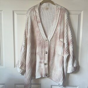 POL Women's Cream and Pink Cardigan